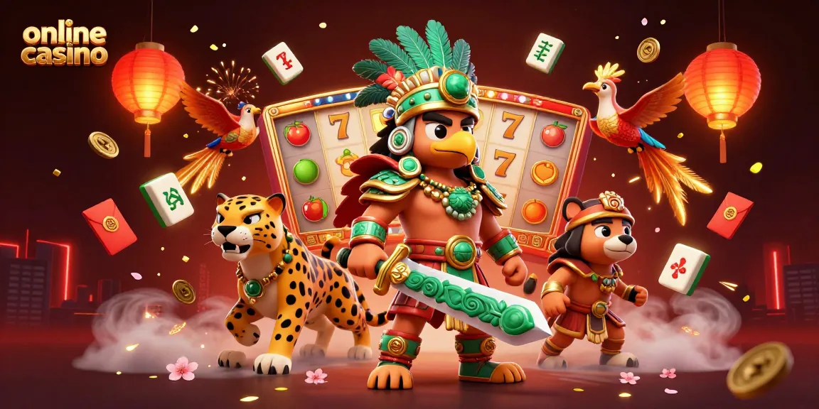 Engage with the vibrant online casino world through this 3D illustration featuring immersive gameplay elements.
