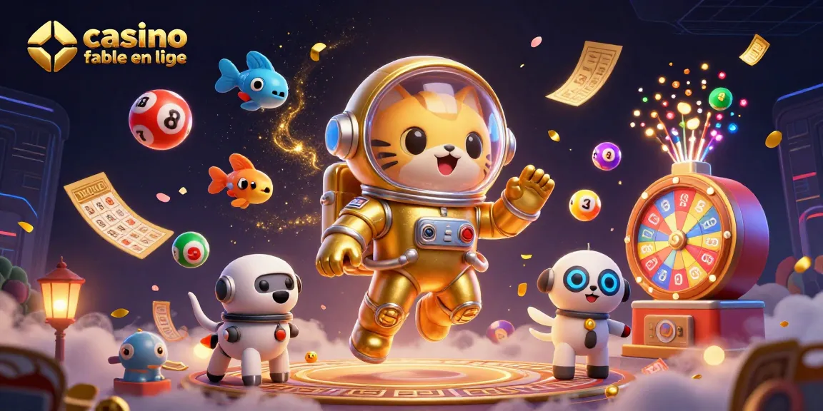 Jouez avec les créatures de l'espace dans un casino fiable en ligne, entouré de ballons de loterie et de prix.