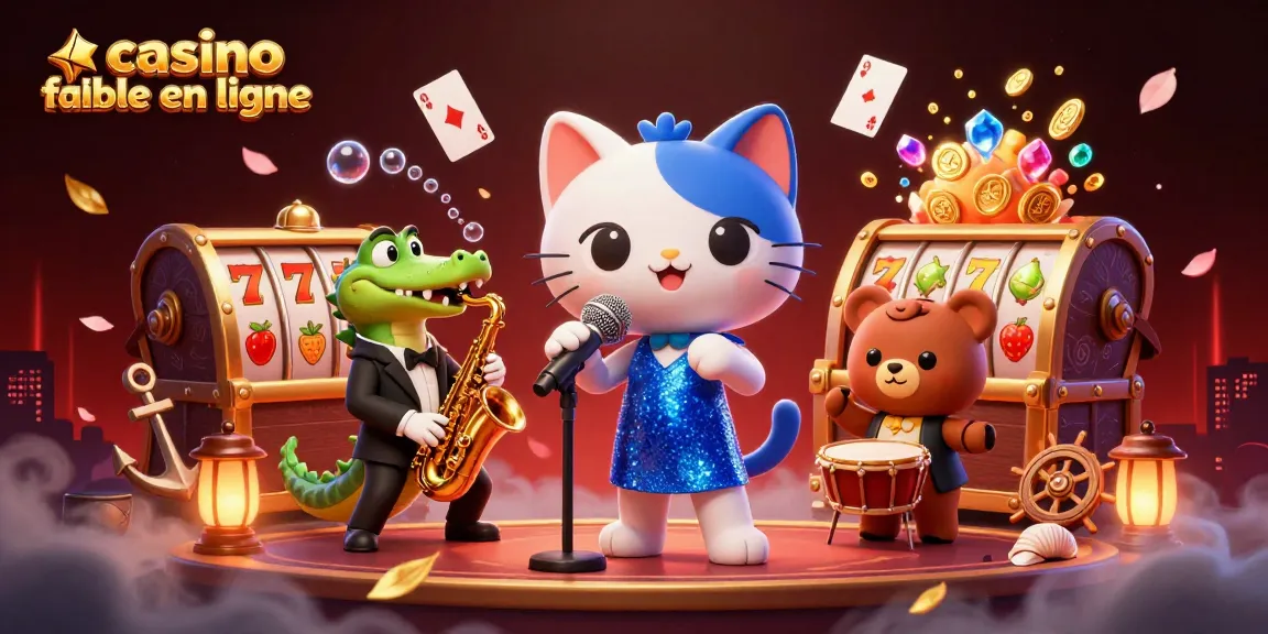 Plongée dans une scène vivante avec un casino fiable en ligne, des personnages animés et des éléments de jeu captivants.