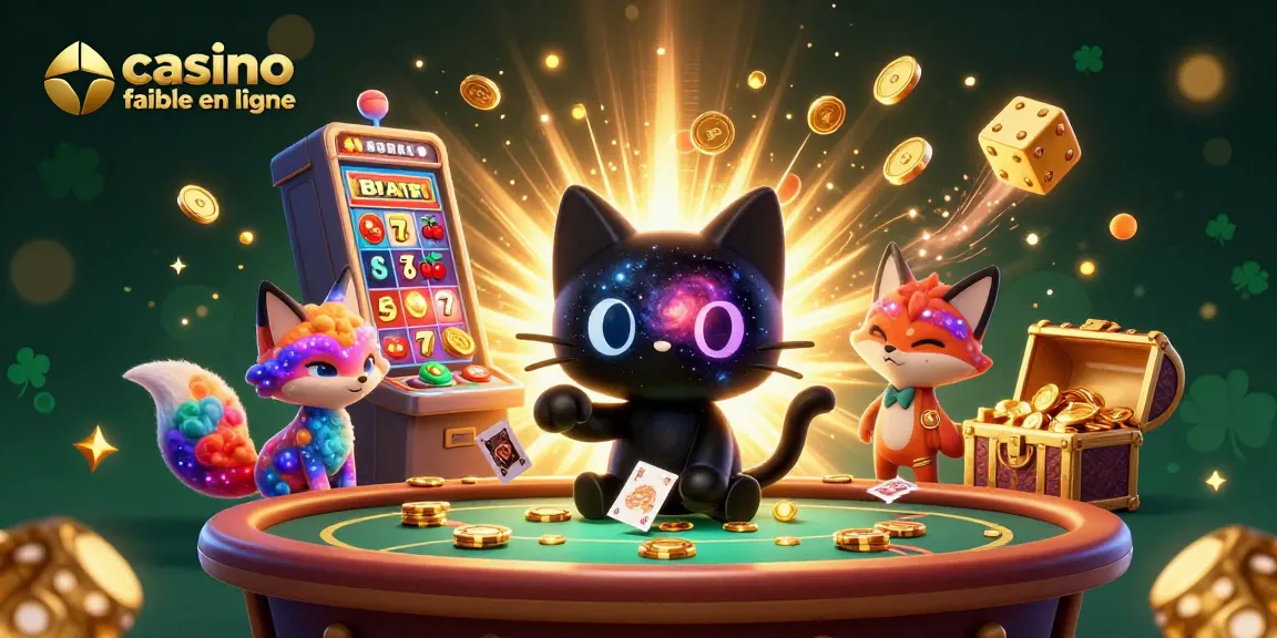 Jouez aux jeux de casino fiables en ligne avec un chat noir gravitationnel et un renard nébuleux.