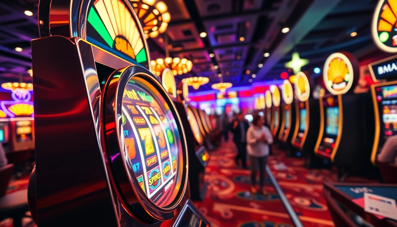 Menangkan slot gacor dan nikmati suasana kasino yang meriah dengan mesin slot berputar.