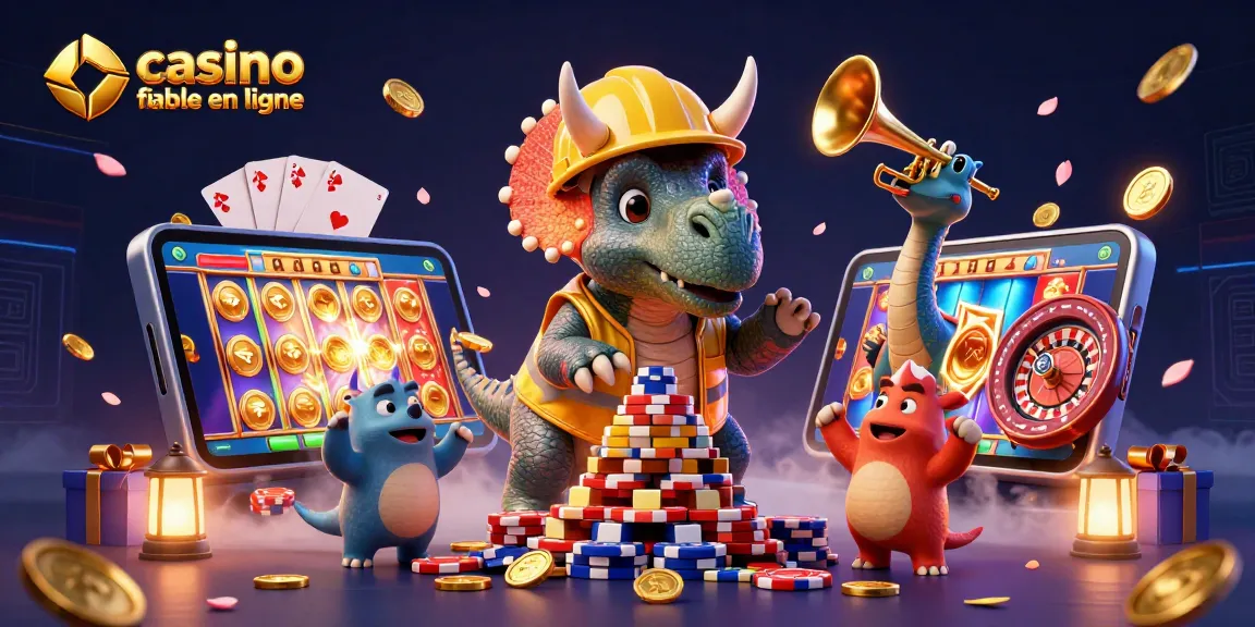 Construisez des pyramides de jetons avec un triceratops dans un casino fiable en ligne.