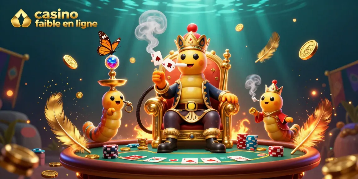 Découvrez un casino fiable en ligne avec une illustration animée captivante de poker et de symboles de jeu.